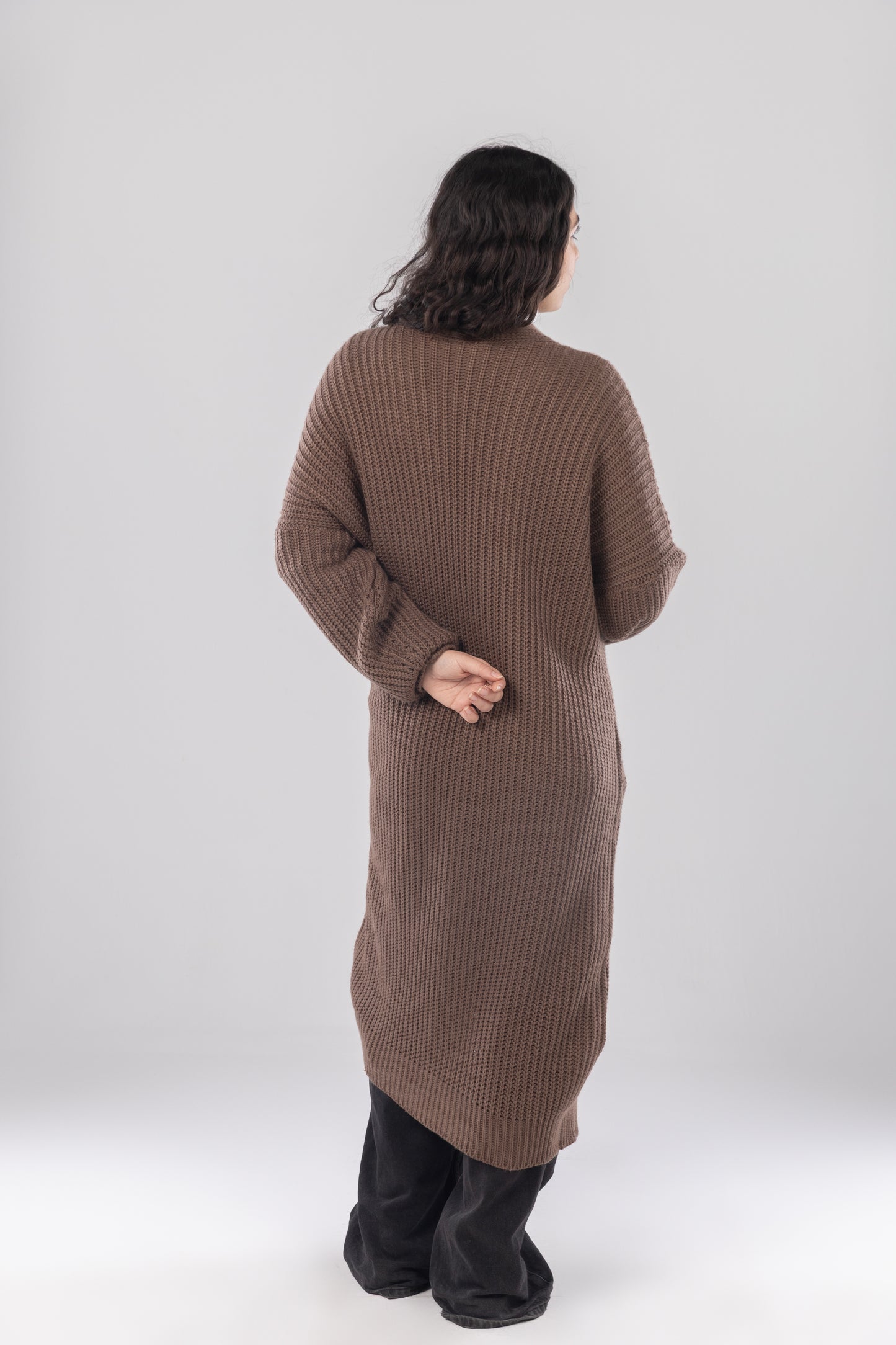 Long Brown Doux Knit