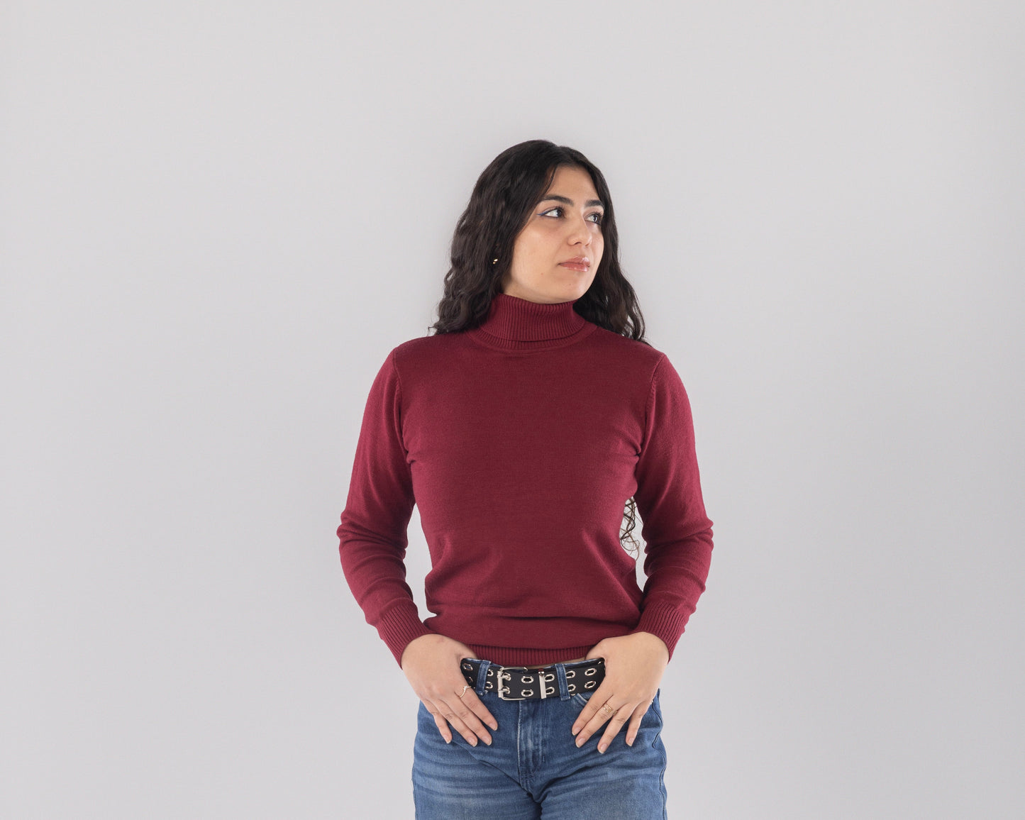 Burgundy Turtleneck