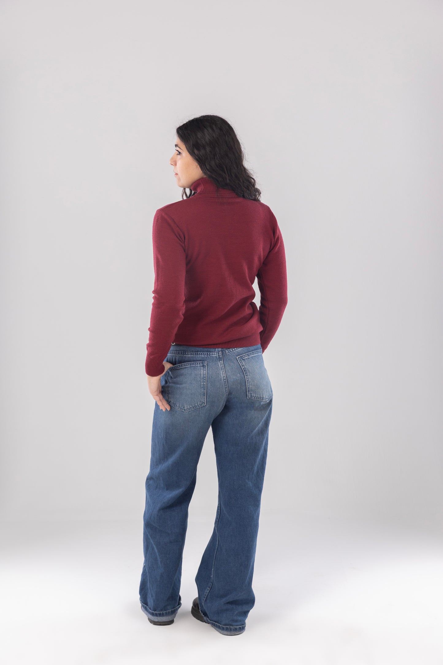 Burgundy Turtleneck