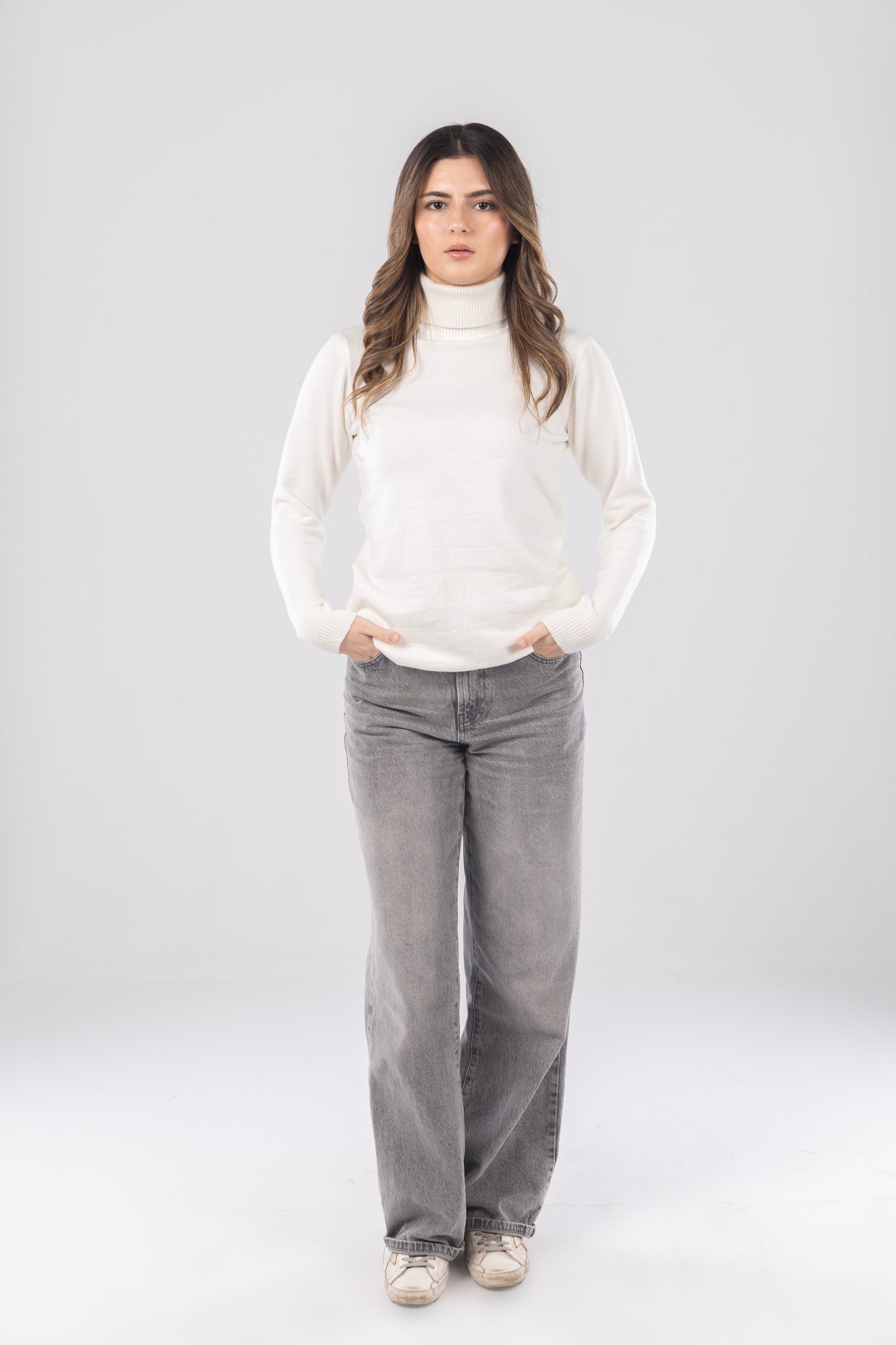 White Turtleneck