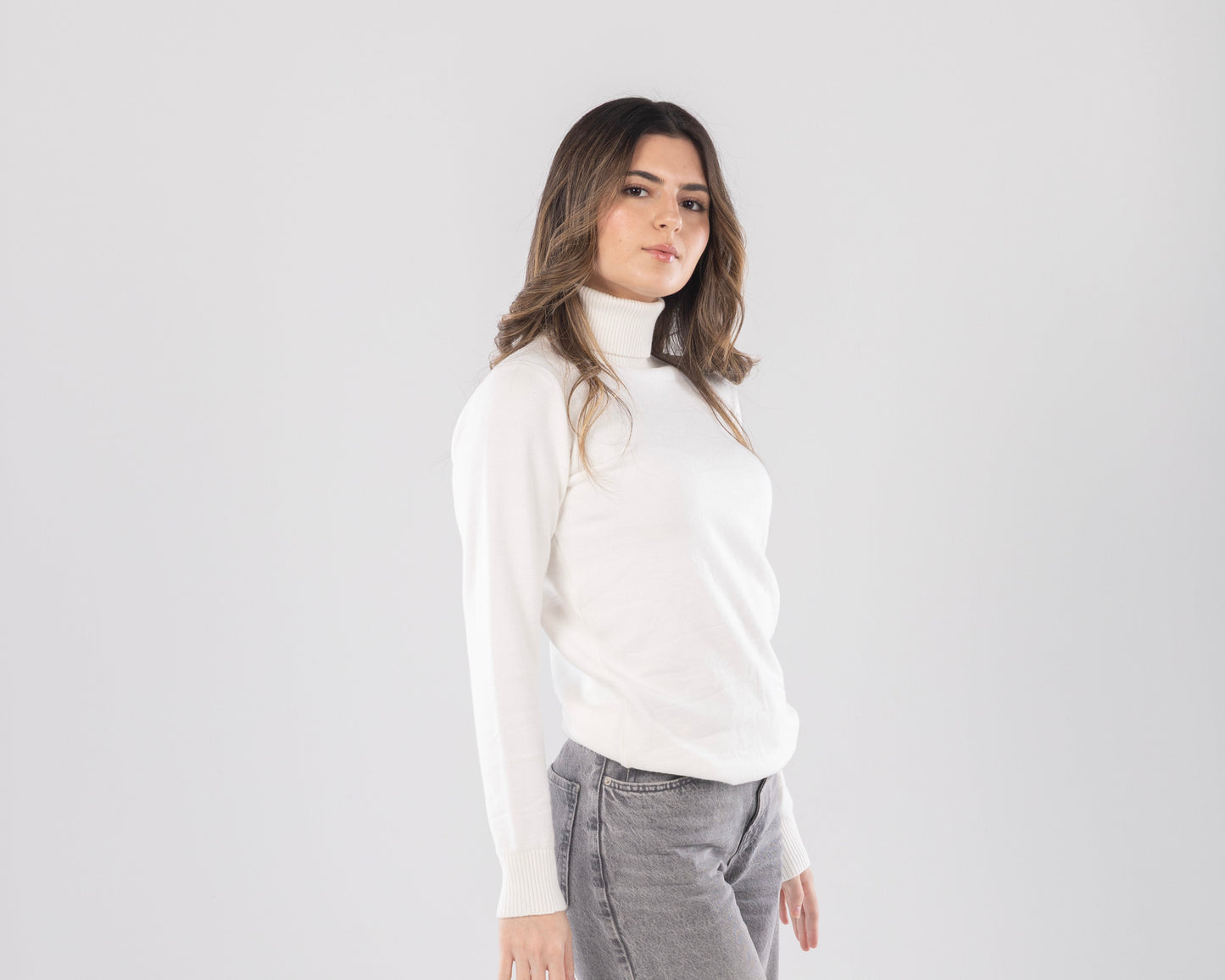 White Turtleneck