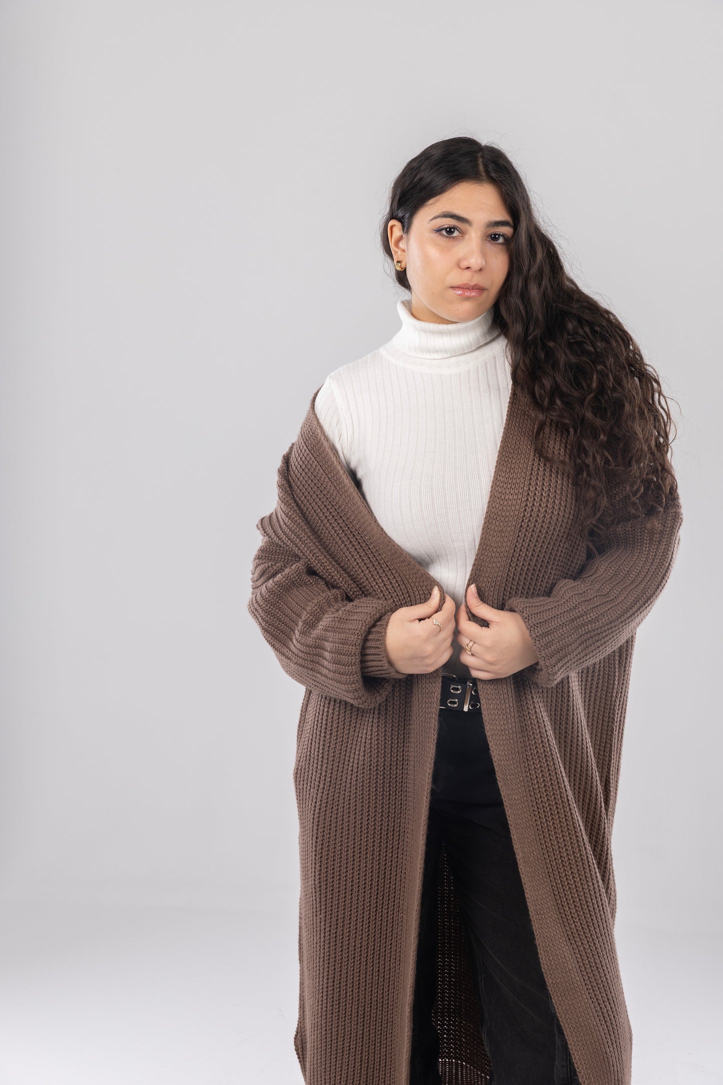 Long Brown Doux Knit