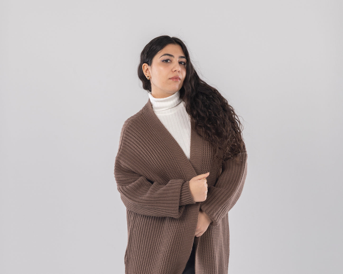 Long Brown Doux Knit