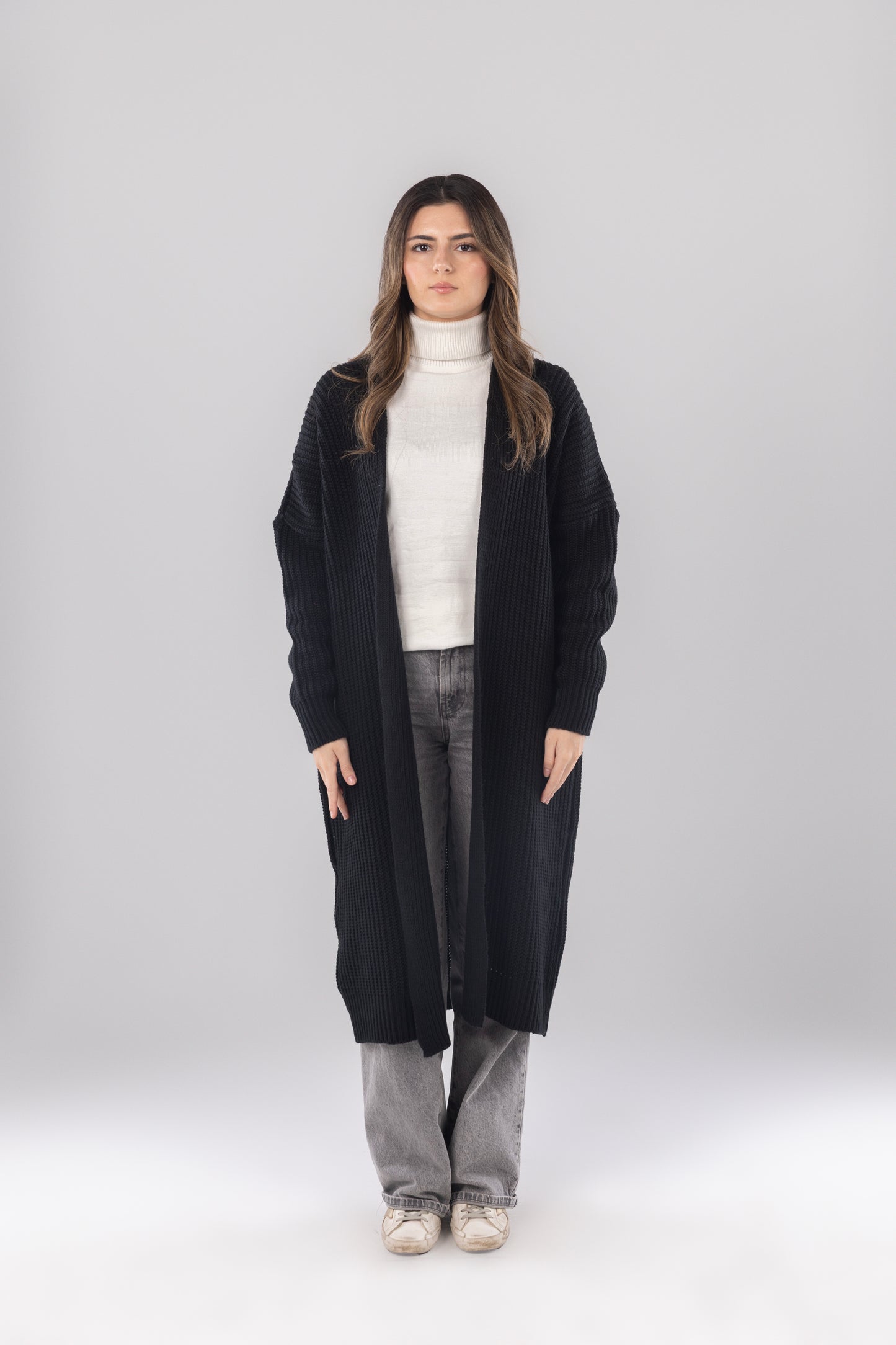 Long Black Doux Knit